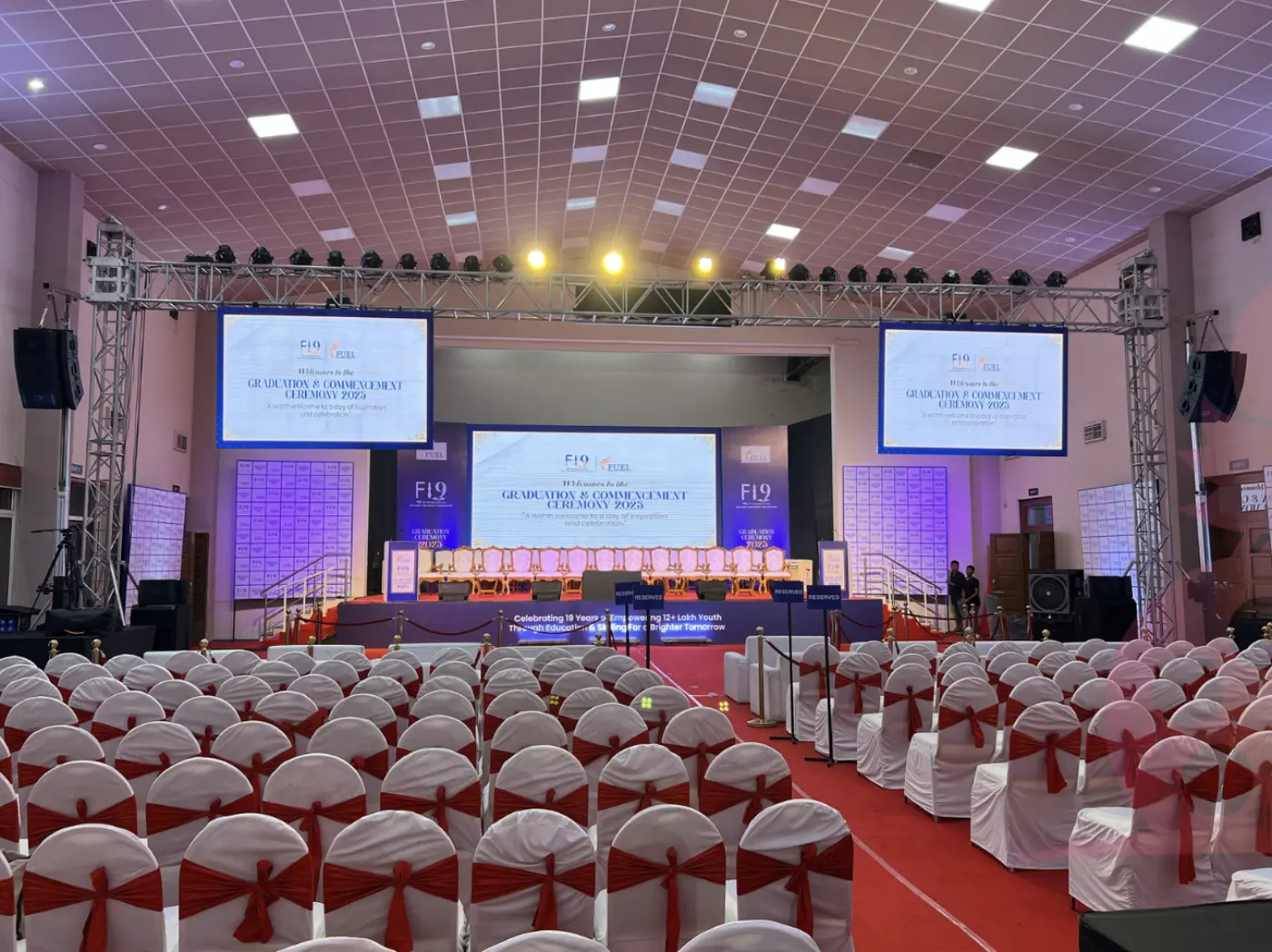 Conference stage with full AV production