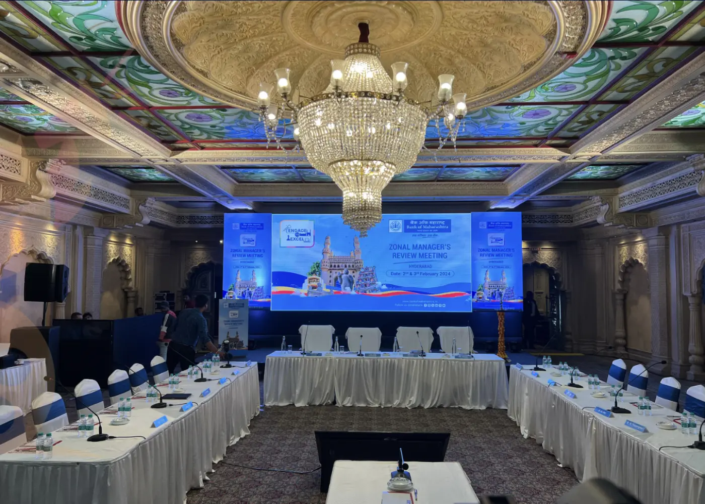 Government event ceremony setup